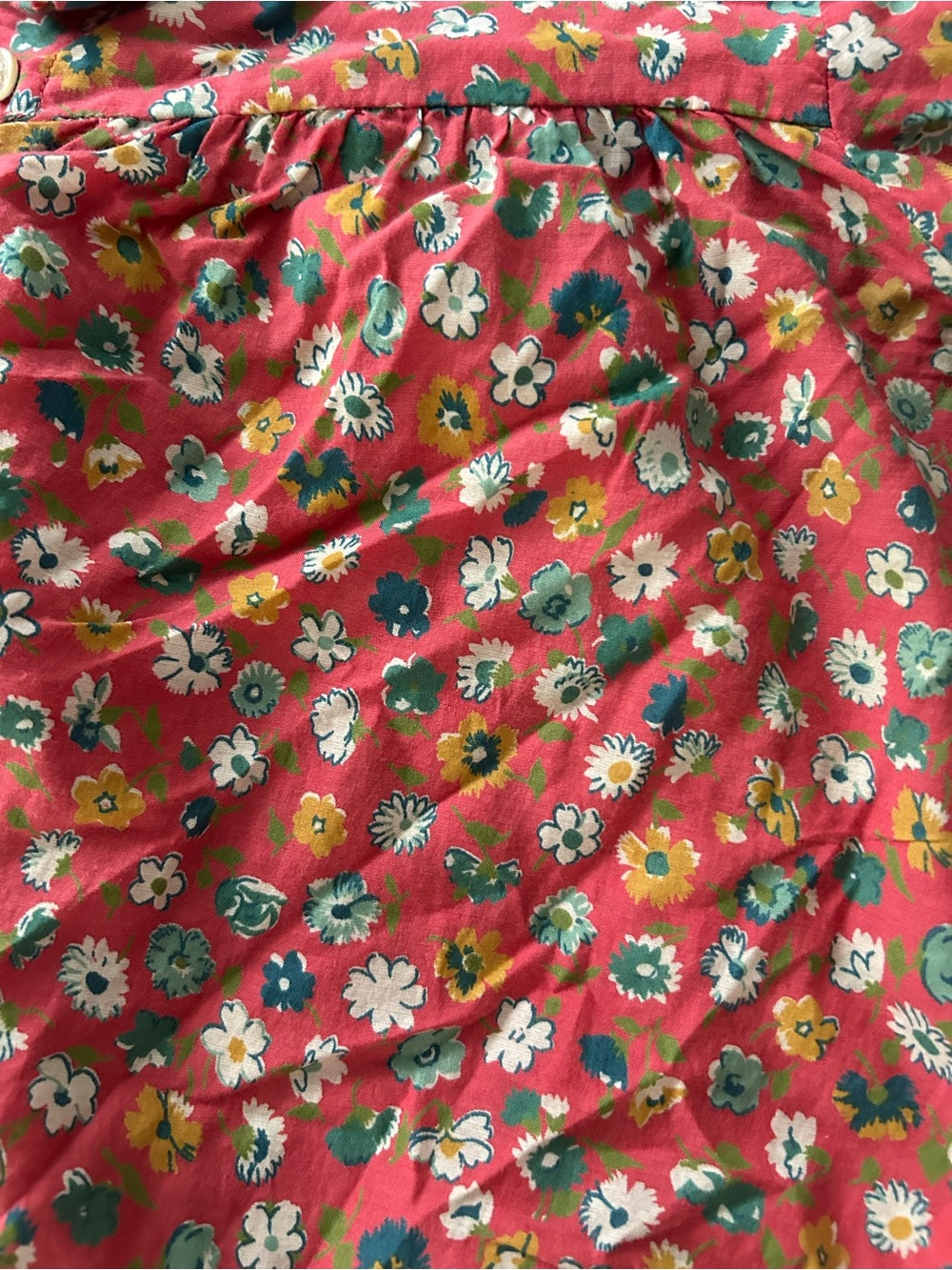 Doen Red Floral Ruffle Crop Top - Picture 4 of 4